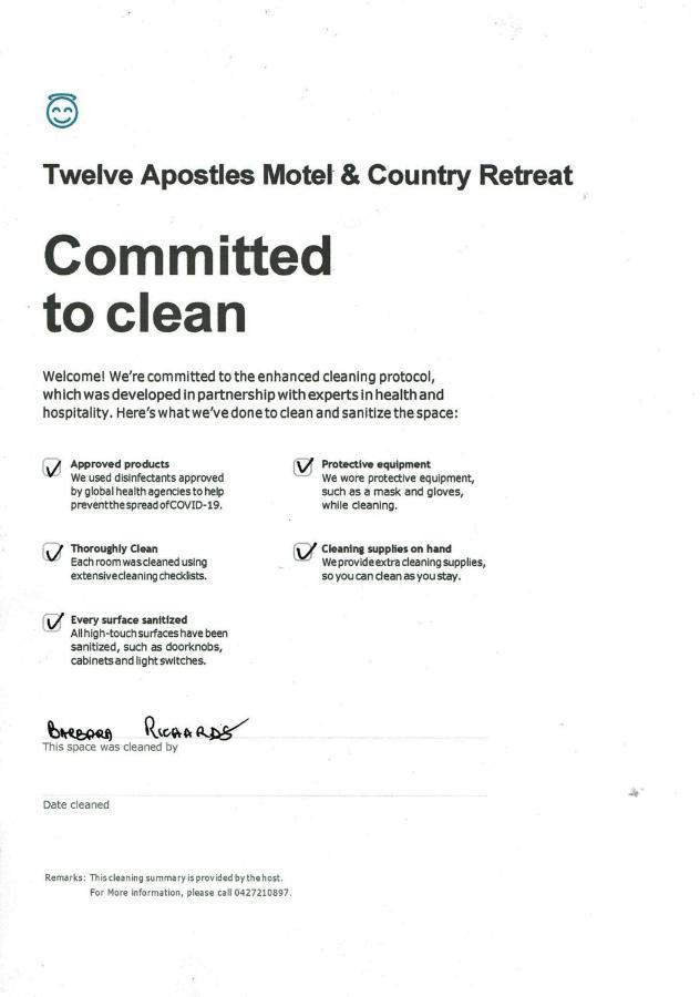 Twelve Apostles Motel & Country Retreat Princetown Bagian luar foto